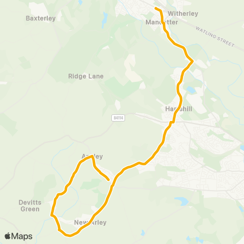 Stagecoach Midlands  map