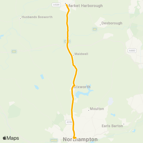 Stagecoach Midlands The Square - Northampton Bus Interchange map
