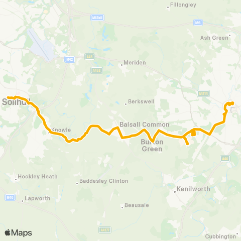 Stagecoach Midlands Cemetery - Ngh A / E map