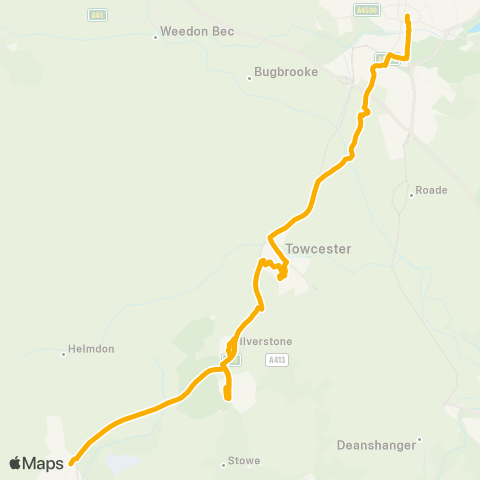 Stagecoach Midlands Northampton Rd - Northampton Bus Interchange map