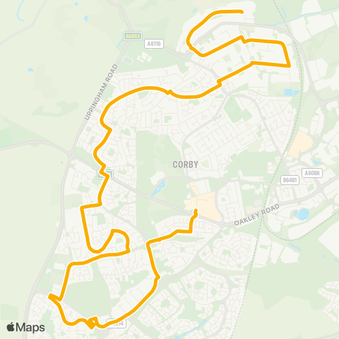 Stagecoach Midlands (Corby) George Street Stop A - Godwin Rd map