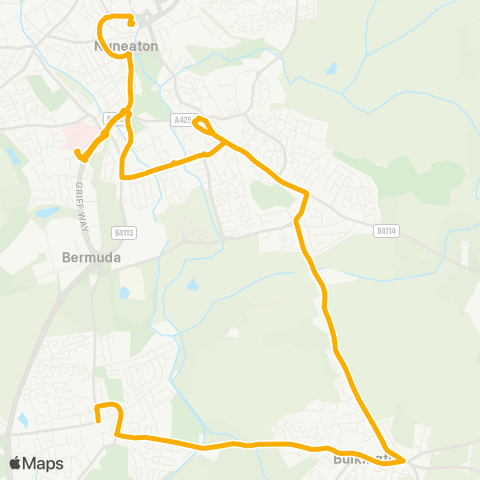 Stagecoach Midlands Bus Station - Sainsbury's map
