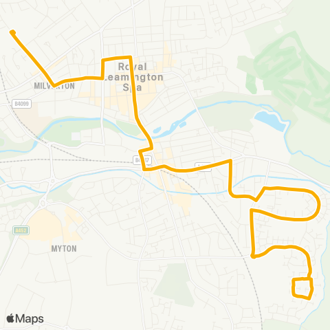 Stagecoach Midlands The Holt - Upper Parade map