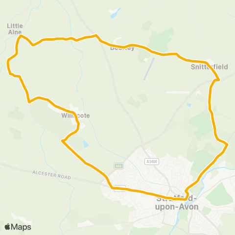 Stagecoach Midlands McDonalds - McDonalds map