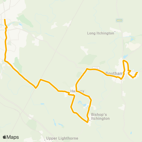 Stagecoach Midlands Tiger Moth Drive - Upper Parade map