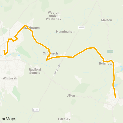 Stagecoach Midlands Crown - Upper Parade map