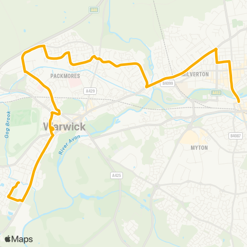 Stagecoach Midlands Aylesford School - Parish Church map