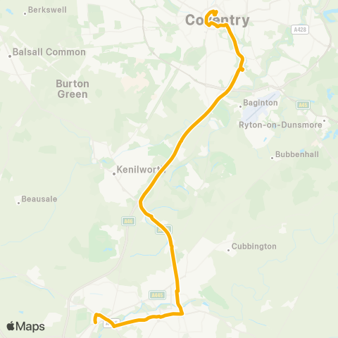 Stagecoach Midlands Natwest Bank - Transport Museum map