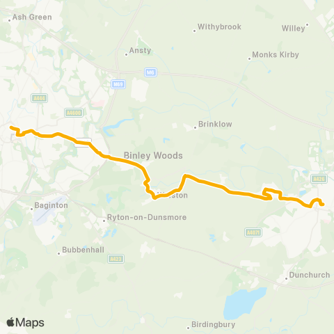 Stagecoach Midlands Clifton Road - Transport Museum map