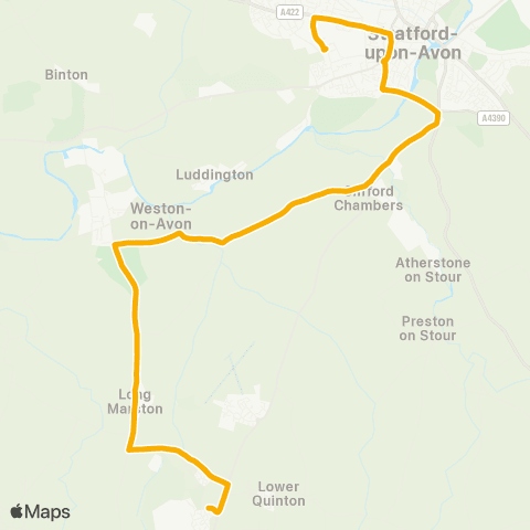 Stagecoach Midlands Londis - Bell map