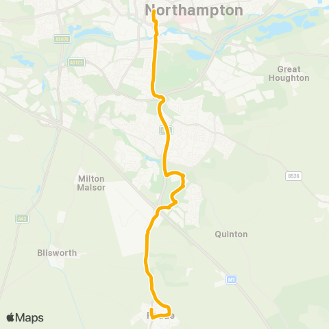 Stagecoach Midlands Northampton Bus Interchange - Theatre District map