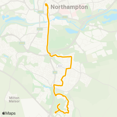 Stagecoach Midlands Georges Dr - Northampton Bus Interchange map
