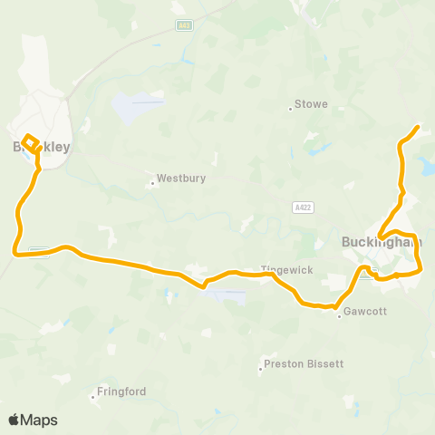Stagecoach Midlands The Bull / Butcher Ph - Market Place map
