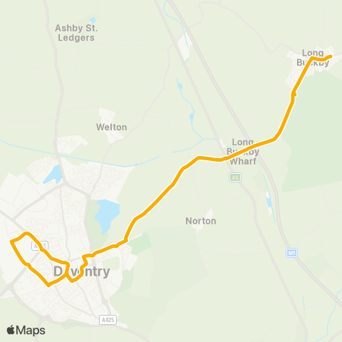 Stagecoach Midlands Holyoake Terrace - Bus Station map