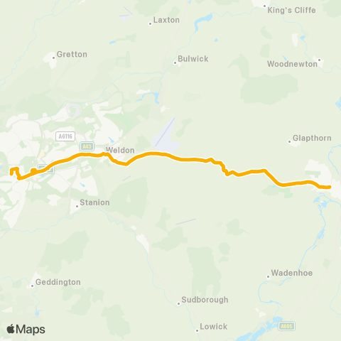Stagecoach Midlands Queensgate Bus Sta - (Corby) George St Stop A map