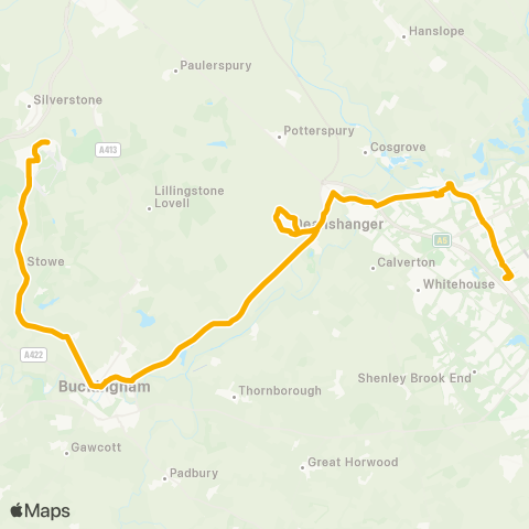 Stagecoach Midlands Copse Corner - Central Railway Station map