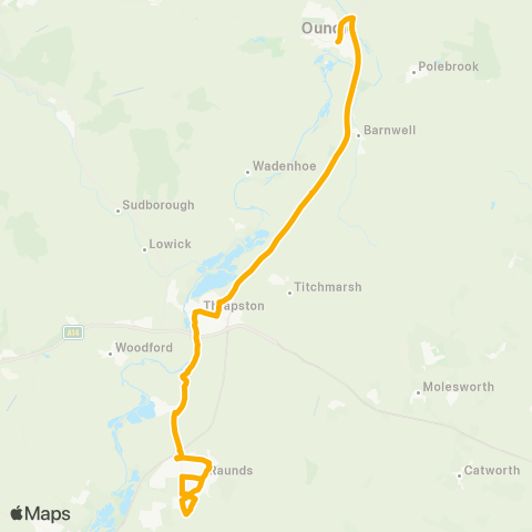 Stagecoach Midlands (Raunds) Bus Shelter - Old Town Hall map