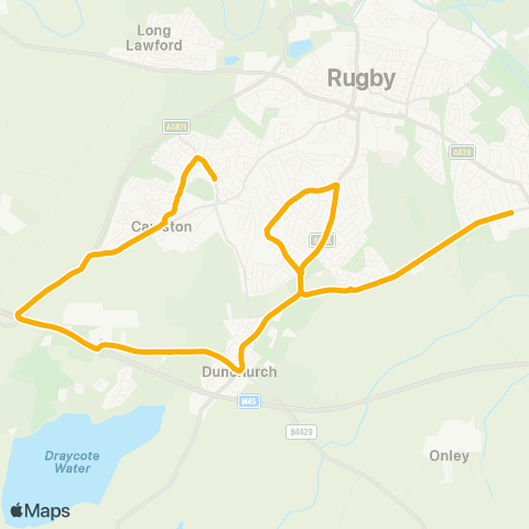 Stagecoach Midlands Nelson Way - Ashlawn School map