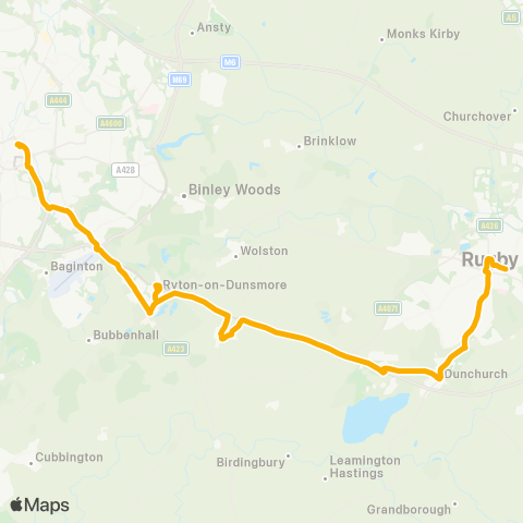 Stagecoach Midlands Pool Meadow Bus Station - Clifton Road map