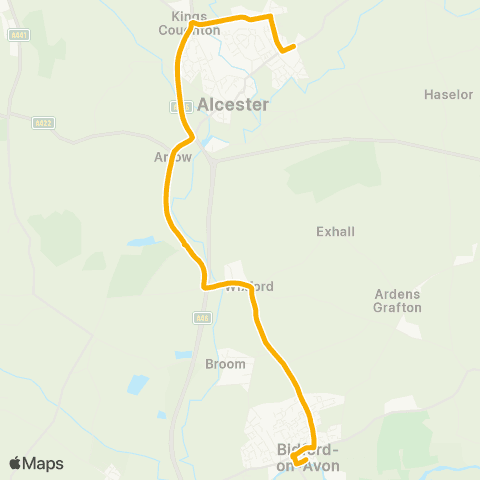 Stagecoach Midlands Memorial - Alcester Academy map