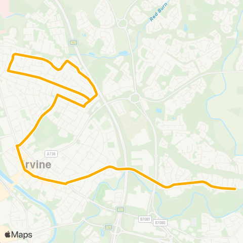 Stagecoach West Scotland Station Brae - Livingstone Terrace map