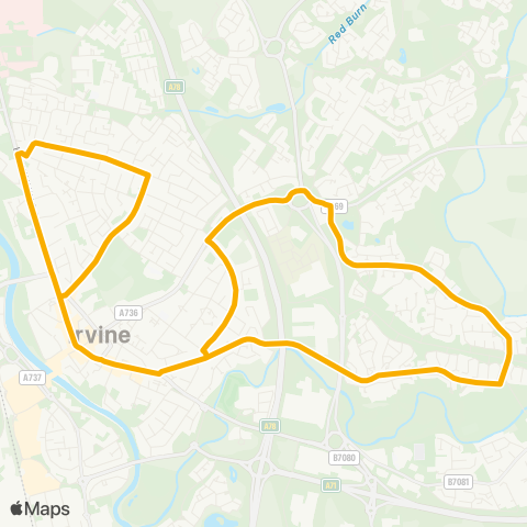 Stagecoach West Scotland Court House - Dickson Drive map