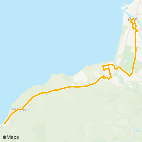 Stagecoach West Scotland Arran View - The Black Bull map