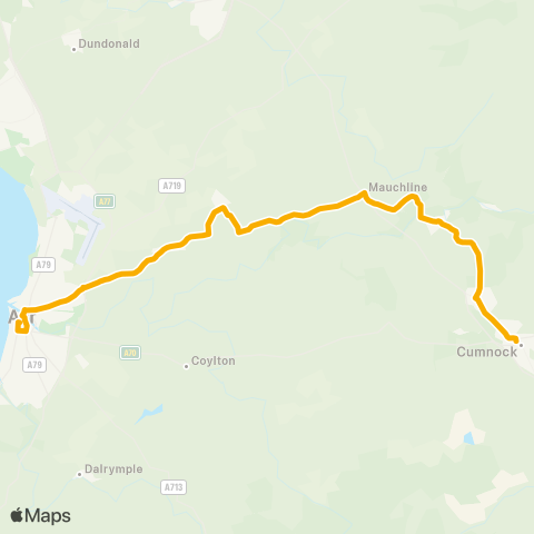 Stagecoach West Scotland Whitehill Crescent - Ayr Bus Station map
