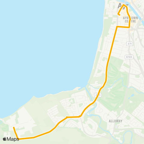 Stagecoach West Scotland Ayr Bus Sta - Craig Tara Holiday Park map