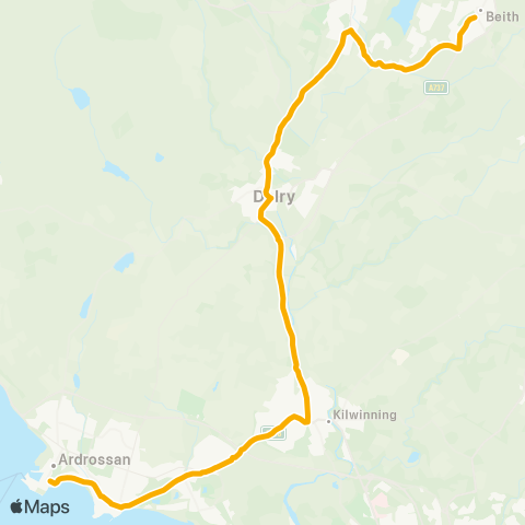 Stagecoach West Scotland Hill Street - Strand map