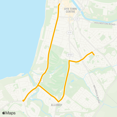 Stagecoach West Scotland Belmont Avenue - Ayr Bus Station map