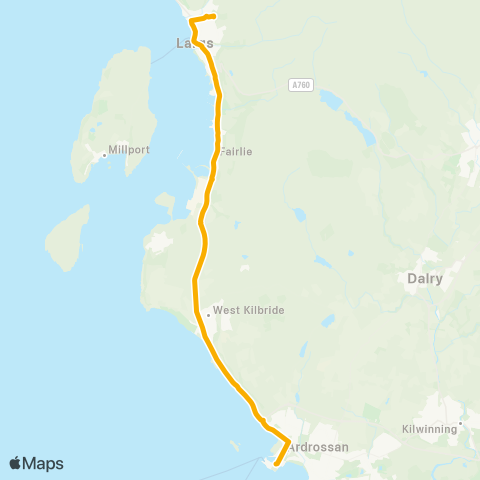 Stagecoach West Scotland Laverock Drive - Dock road map