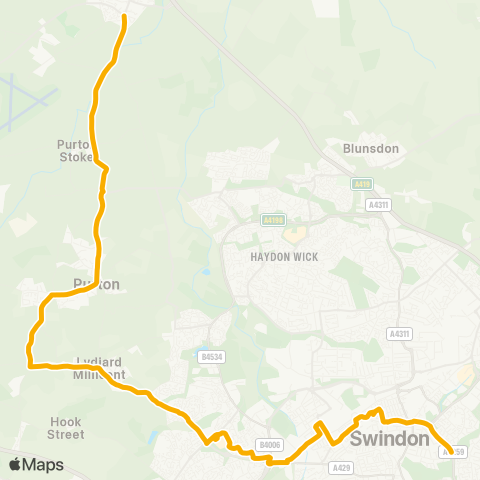 Stagecoach West  map