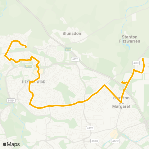 Stagecoach West  map