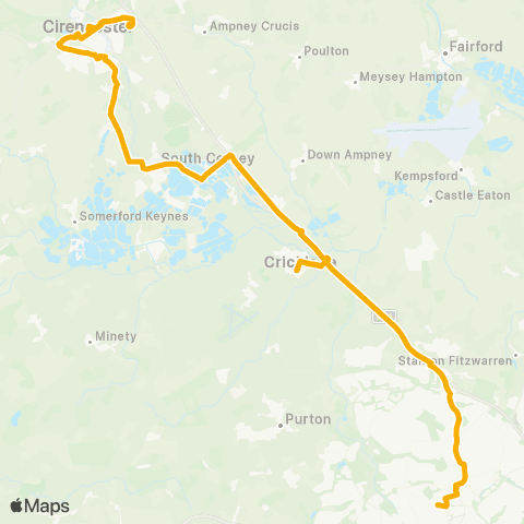 Stagecoach West The Forum - Fleming Way map