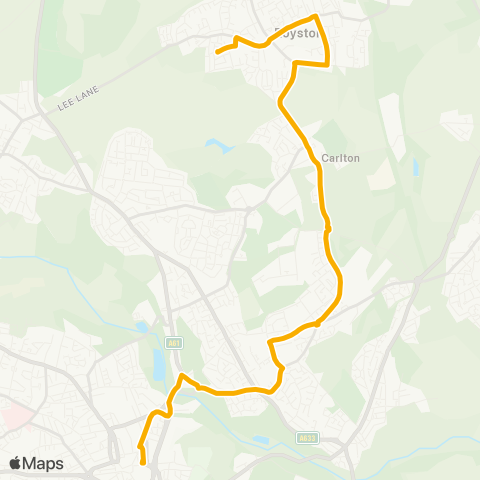 Stagecoach Yorkshire Unsliven Rd / Smithy Moor Ln - Eyre St / Moor Market Es3 map