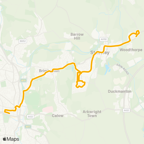 Stagecoach Yorkshire Crystal Peaks / Cp1 - Tesco map