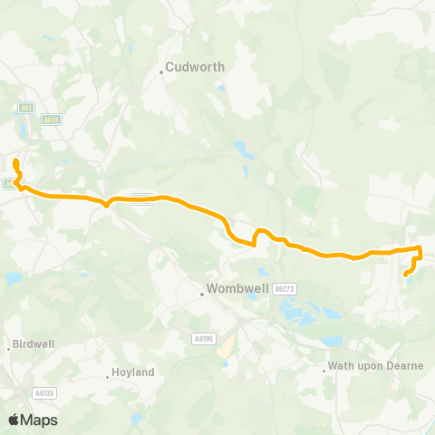 Stagecoach Yorkshire Hartley St / Wath Rd - Rotherham Interchange / A3 map
