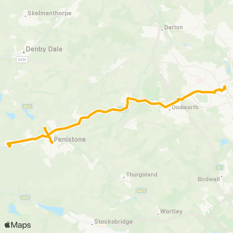 Stagecoach Yorkshire Barnsley Interchange / A5 - Manchester Rd / Royd Ln map