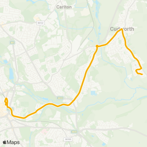 Stagecoach Yorkshire Crown Av / Storrs Wood View - Barnsley Interchange / A12 map