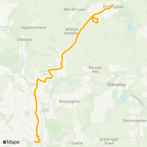 Stagecoach Yorkshire New Beetwell St - Sheffield Interchange / D5 map