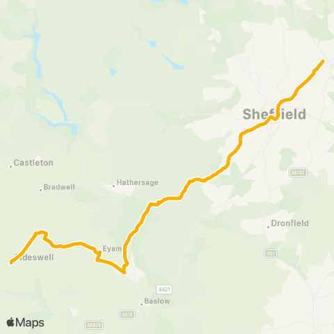 Stagecoach Yorkshire Fountain Square - Sheffield Interchange / C2 map