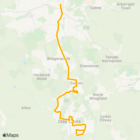 Stagecoach Yorkshire 75 Cemetery Road - Church Way map