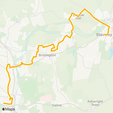 Stagecoach Yorkshire Spring House Farm - Bullivant Avenue map