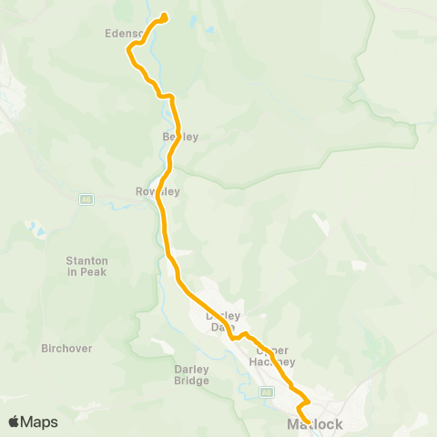 Stagecoach Yorkshire Bakewell Rd Bus Sta - Chatsworth House map