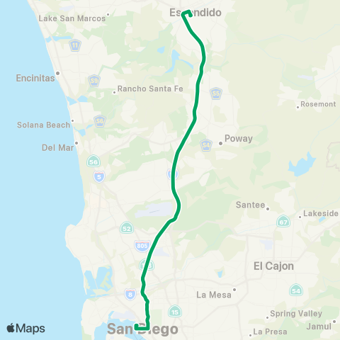 MTS Escondido TC - Downtown map