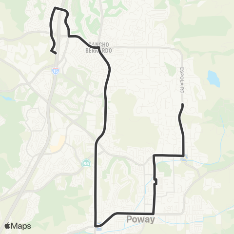 MTS Rancho Bernardo Station - Poway map
