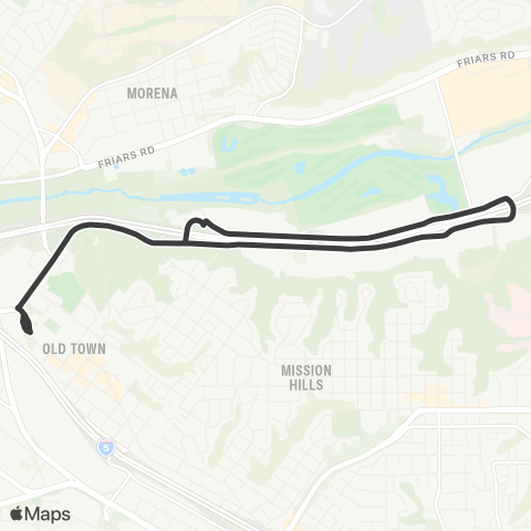 MTS Old Town - Hotel Circle map