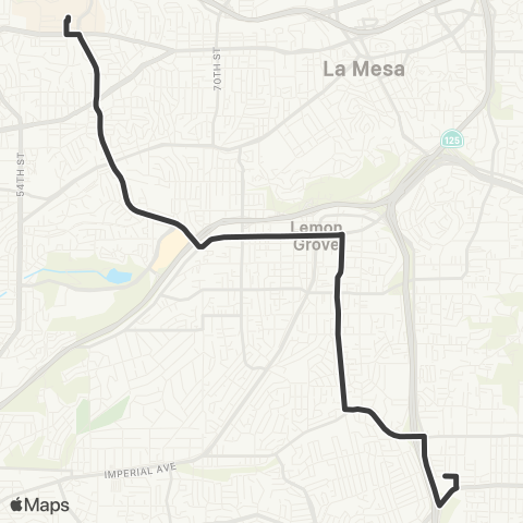 MTS Spring Valley - SDSU map