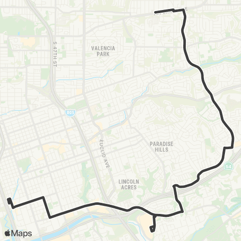 MTS 24th St TC - Encanto Trolley map